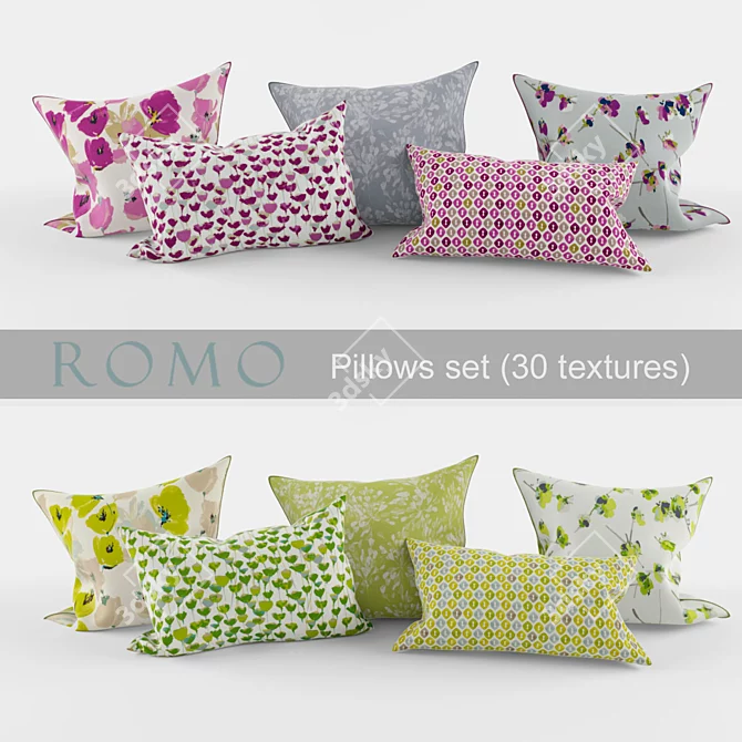 ROMO Tulipa Pillow Collection 3D model image 3