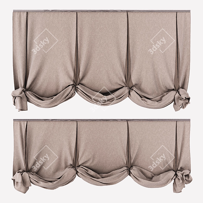 Versatile London Curtains 3D model image 1