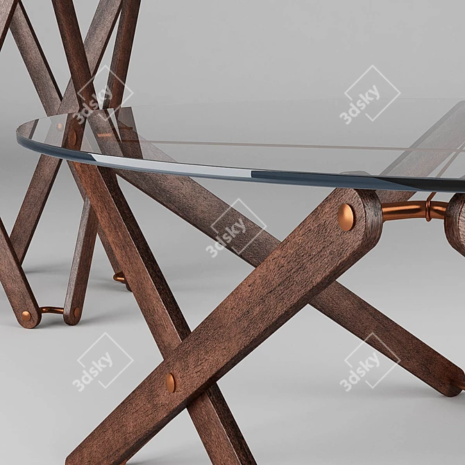 Transparent Elegance: Glass Tables 3D model image 3