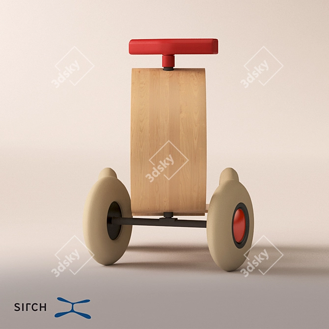 Sibis Max Wooden Baby Car 3D model image 2