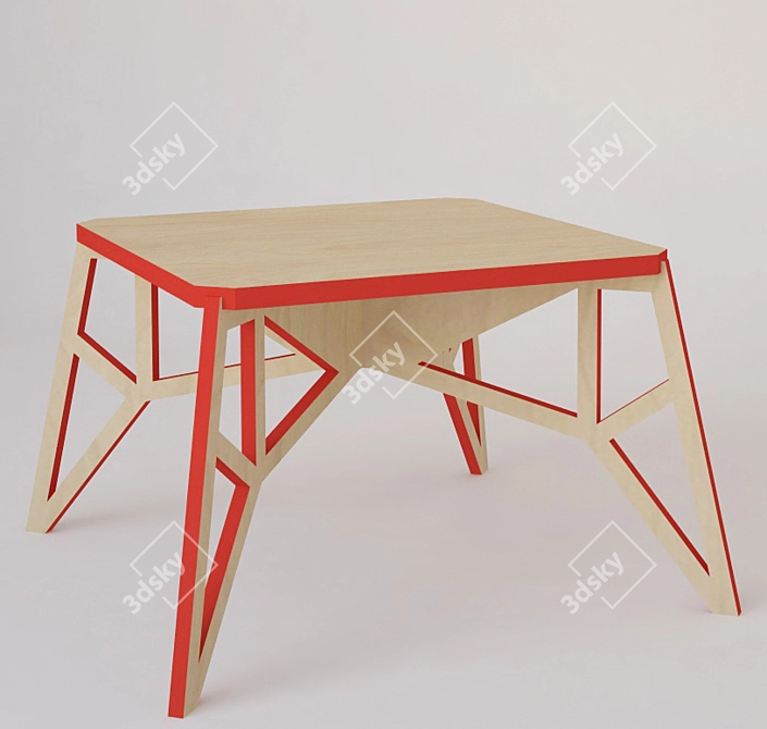 Title: Eco-Friendly Designer Coffee Table 3D model image 3