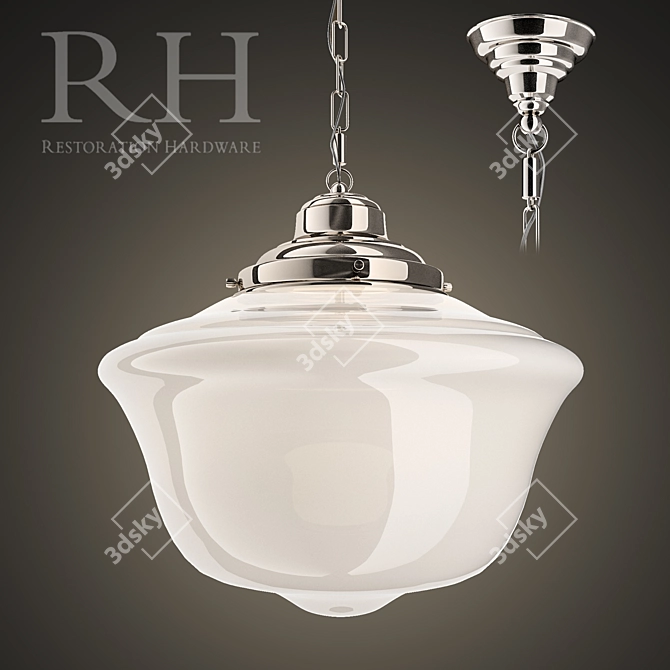 Elegant Parisian Pendant 3D model image 1