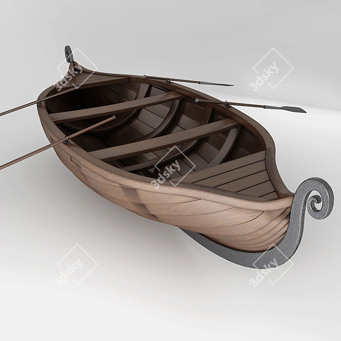Viking Adventure Mini Boat: 700sm x 300sm 3D model image 3