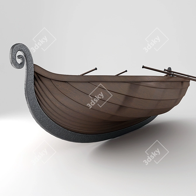 Viking Adventure Mini Boat: 700sm x 300sm 3D model image 1