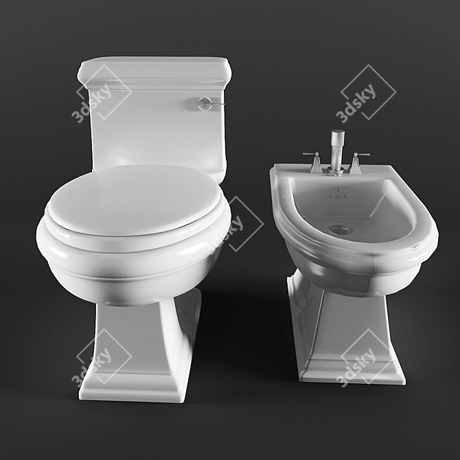 Migliore Bella Toilet & Bidet Set 3D model image 1