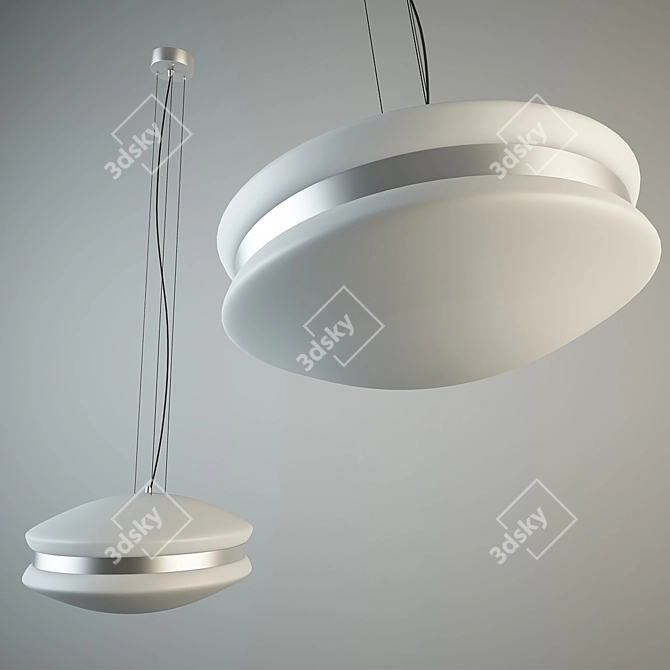 LIPSY DOUBLE Pendant Light: Sleek Design, Dual Acrylic Diffusers 3D model image 1