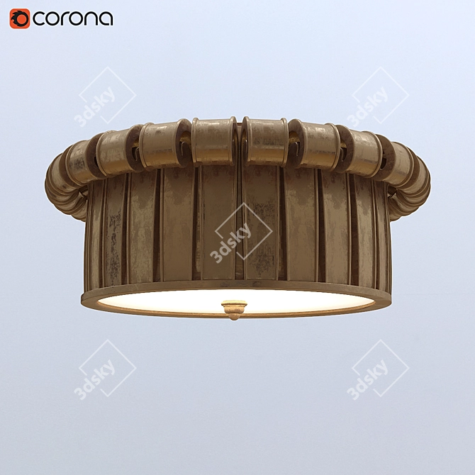 Classic Style Flush Mount Light 3D model image 1