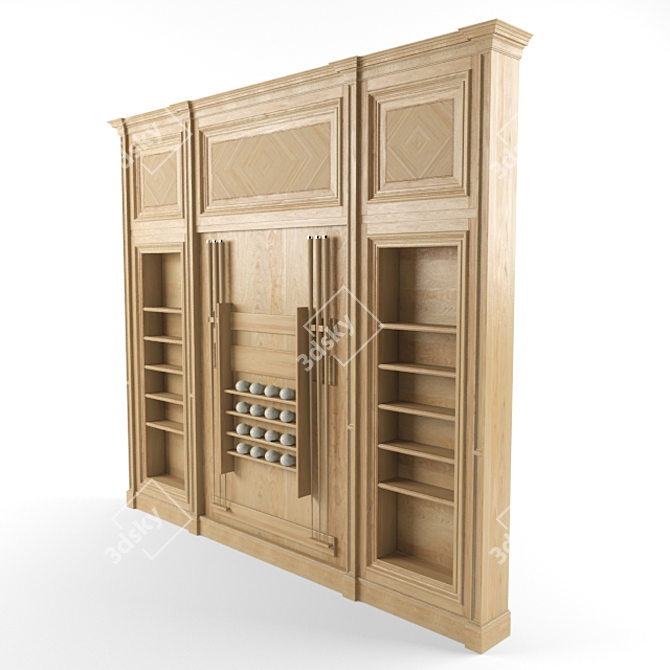 Classic Style Billiard Cabinet 3D model image 1