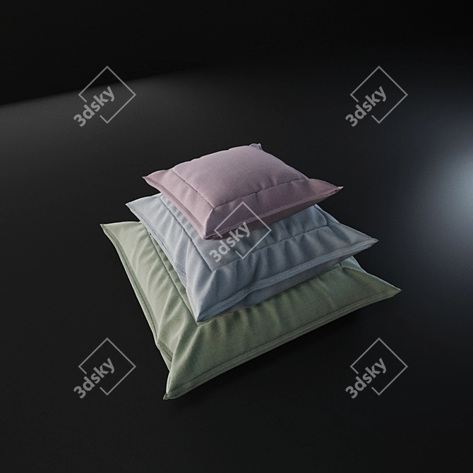 Cozy Cushion Set 3D model image 2