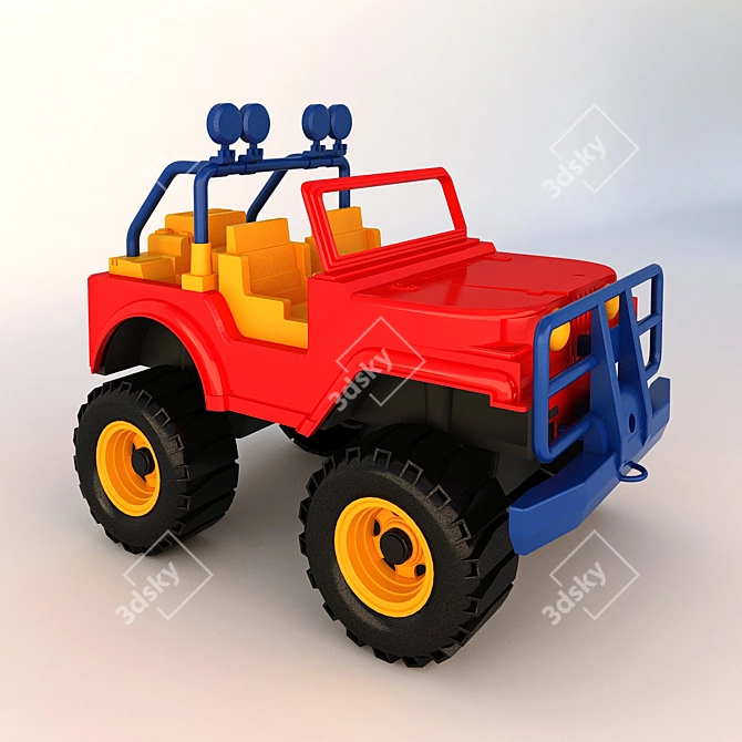 Plastic Toy Car 3D model image 1