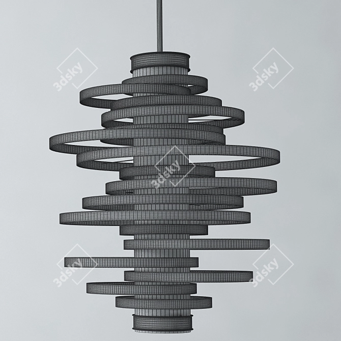 Elegant Curved Sky Lamp 3D model image 2