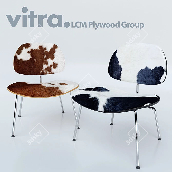 Plywood Chair LCM: Sleek and Comfortable 3D model image 1