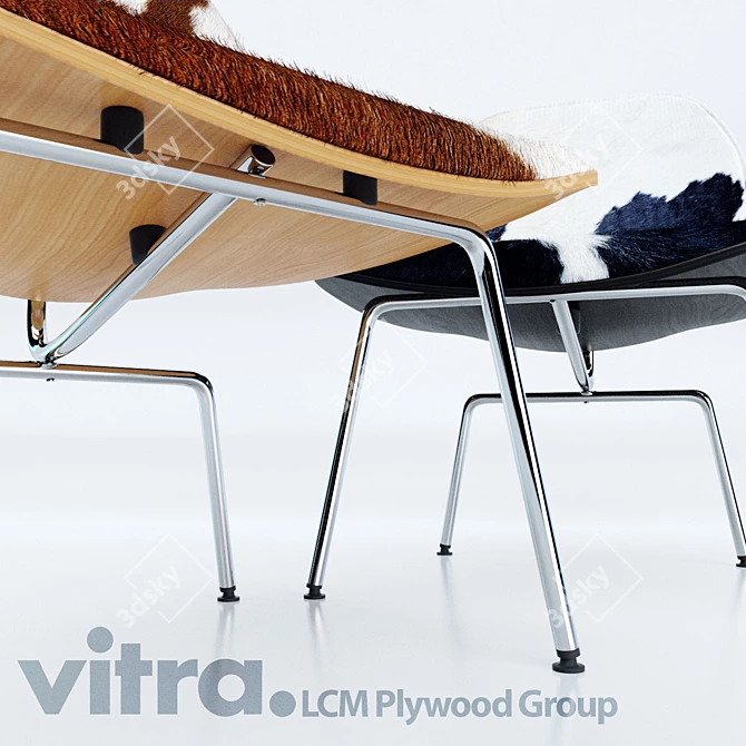 Plywood Chair LCM: Sleek and Comfortable 3D model image 2