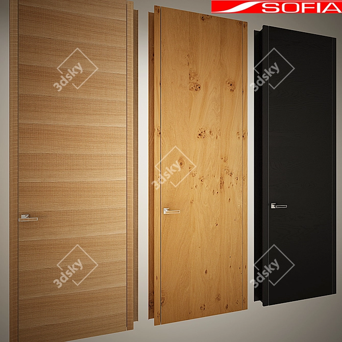 Sofia Skyline: Modern Door Collection 3D model image 2