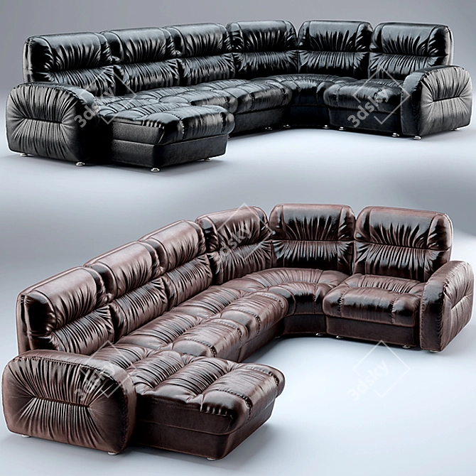 Luxury Sofa Set 3D model image 1