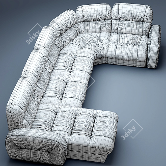 Luxury Sofa Set 3D model image 3