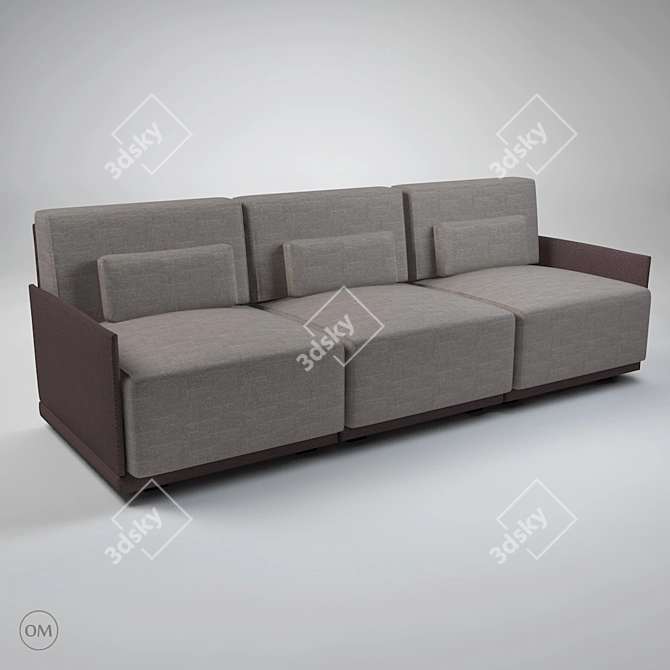 Elegant Dion Sofa by Jorge Pensi 3D model image 1