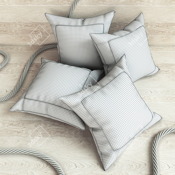 Marine-Themed Pillows 3D model image 2