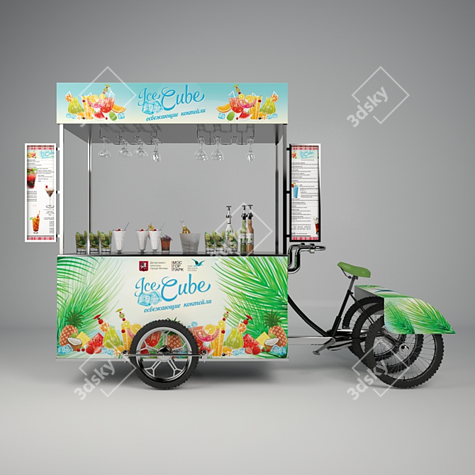 Mobile Kiosk: Convenience on Wheels 3D model image 1