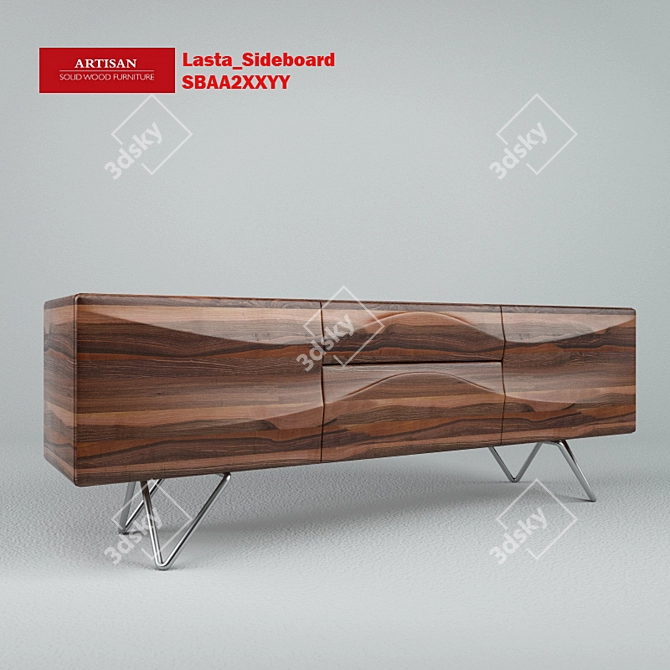 Elegant Lasta Sideboard: Sleek Storage Solution 3D model image 1