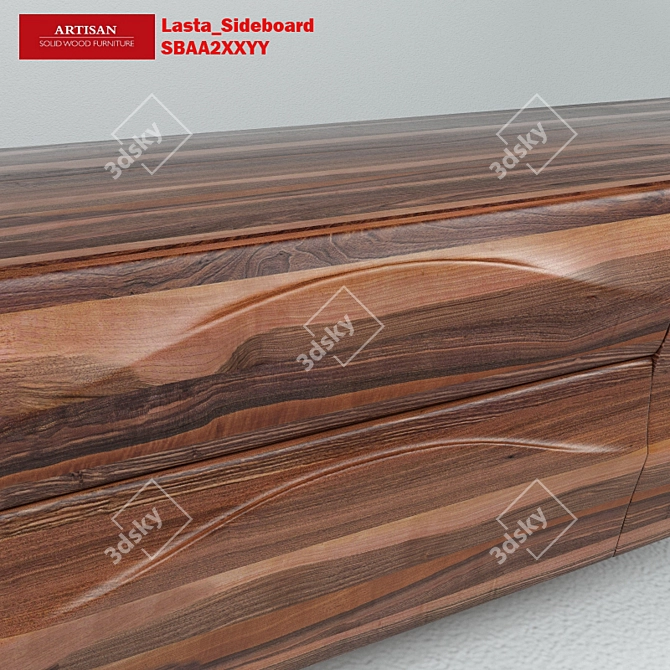 Elegant Lasta Sideboard: Sleek Storage Solution 3D model image 3