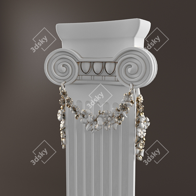 Decorative Column 3D model image 1