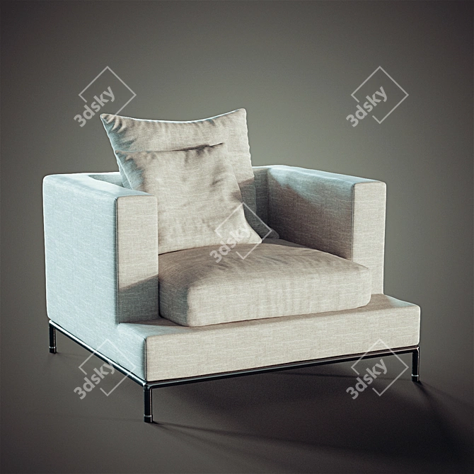 Sleek Simena Armchair by Soho Concept - Modern Design 3D model image 1