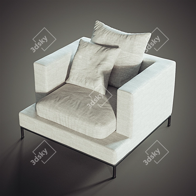 Sleek Simena Armchair by Soho Concept - Modern Design 3D model image 2