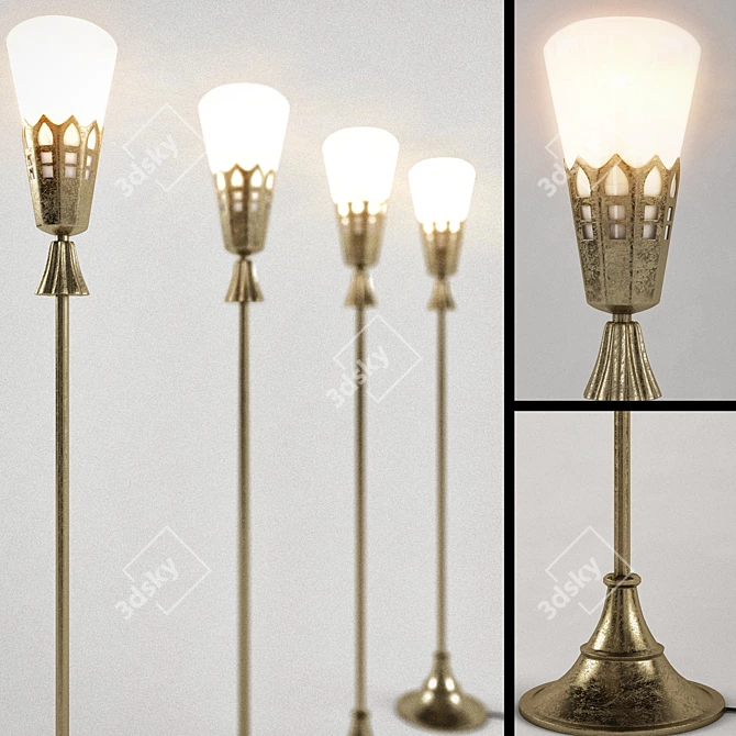 Luxury Arabic Floor Lamp 3D model image 1