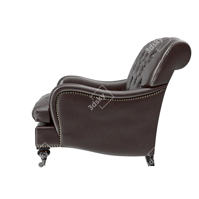 Elegant Caledonian Club Chair 3D model image 2