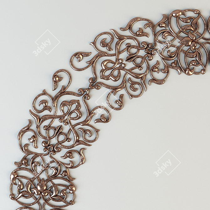 Elegant Arabic Ornament 3D model image 1