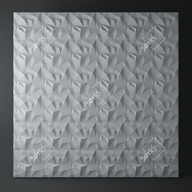 Triangular 3D Wall Art 3D model image 1