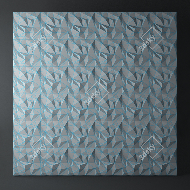 Triangular 3D Wall Art 3D model image 2