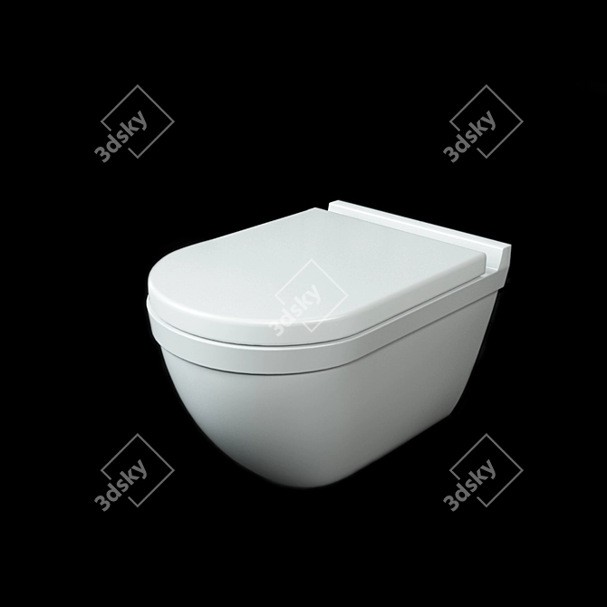  Duravit Starck 3 Wall-Mounted Toilet 3D model image 2