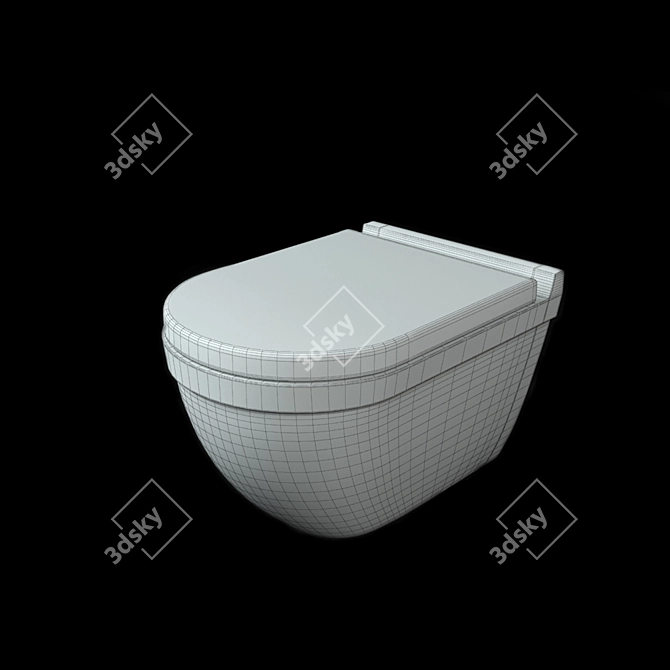  Duravit Starck 3 Wall-Mounted Toilet 3D model image 3