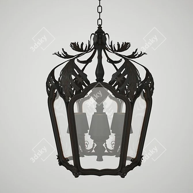 Elegant Chelini Chandelier - Model 1243 3D model image 1