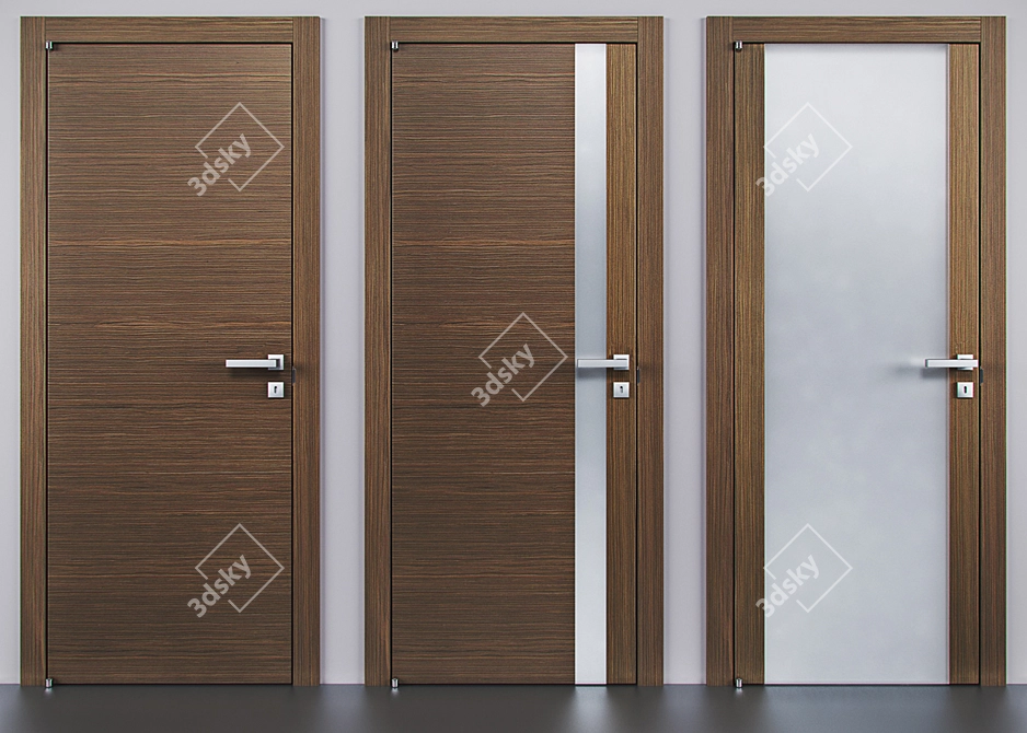 Elegant Barausse Doors Collection 3D model image 2