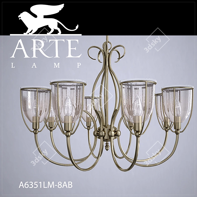 Elegant Jewel Chandelier 3D model image 1