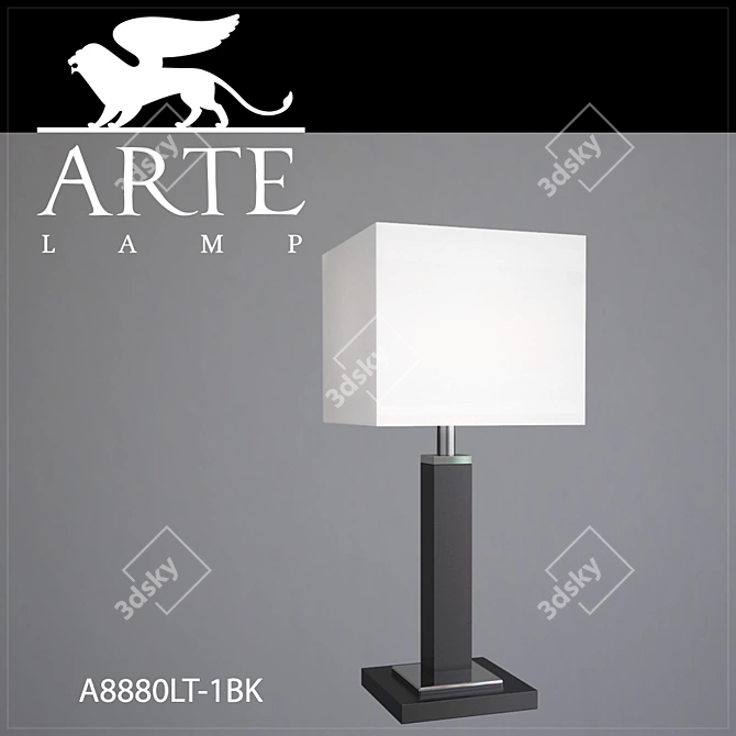 Elegant Black Table Lamp 3D model image 1