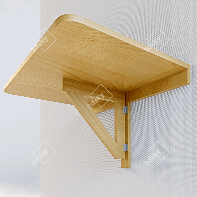 Compact Folding Wall-mounted Table 3D model image 1