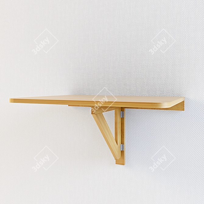 Compact Folding Wall-mounted Table 3D model image 2