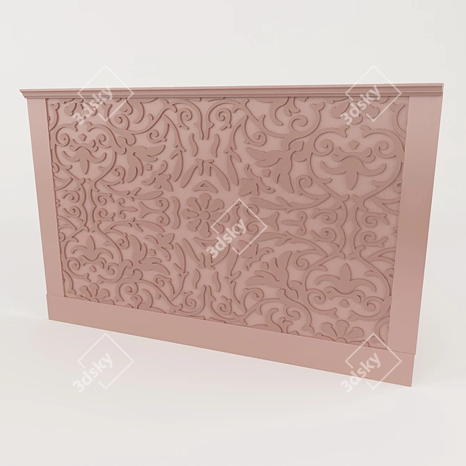 Halley 3D Panel: Textured Elegance 3D model image 1