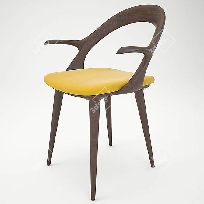 Porada Ester Armchair: Timeless Elegance 3D model image 1