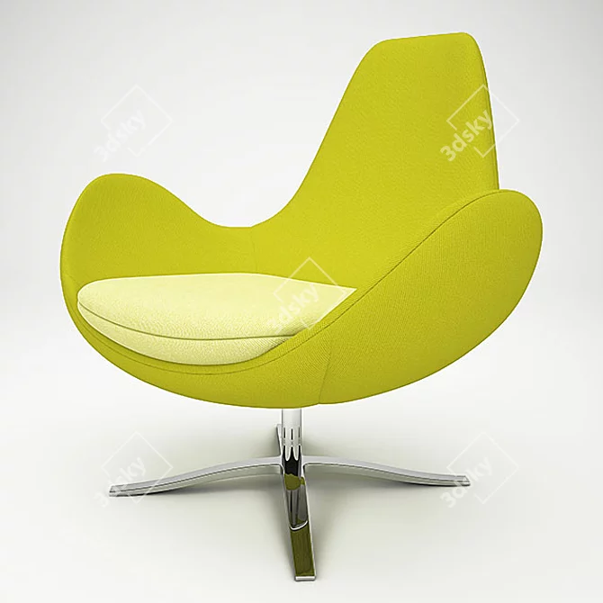 Sleek Calligaris Lounge Chair 3D model image 2