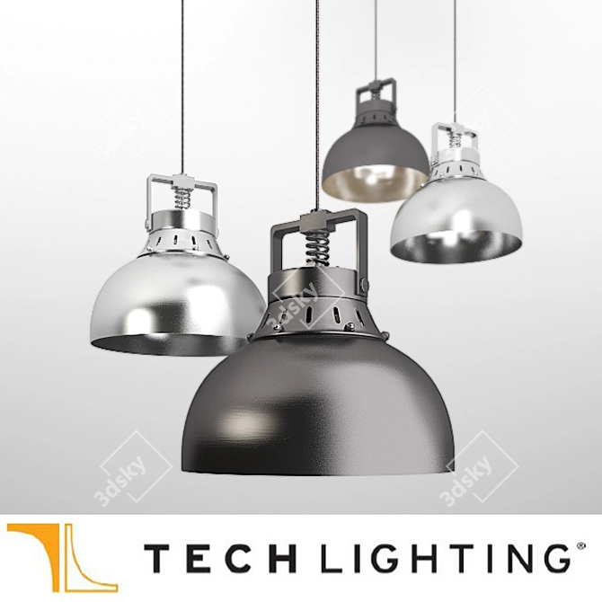 Techlighting Mini Cargo Pendant 3D model image 1