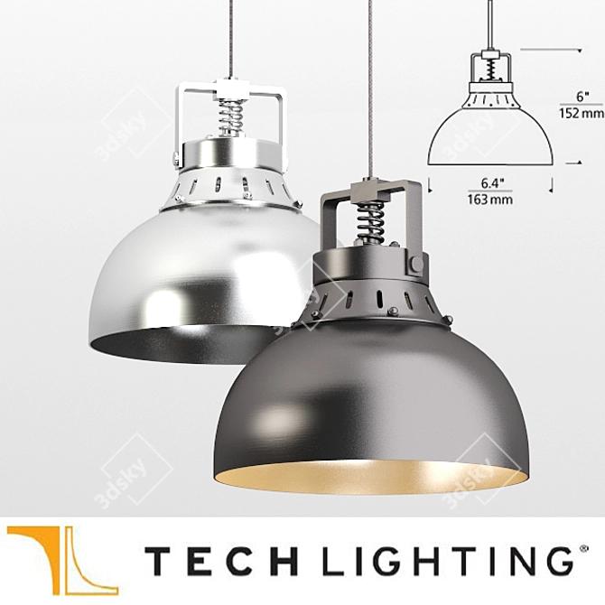 Techlighting Mini Cargo Pendant 3D model image 2