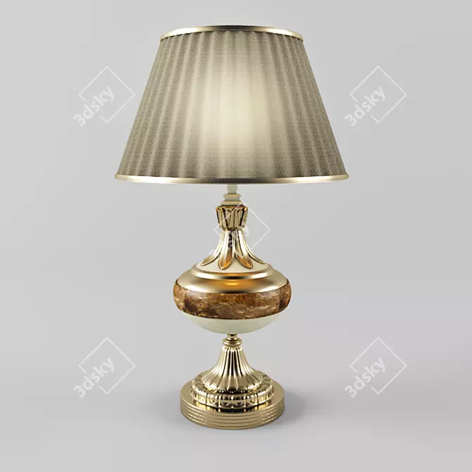 Elegant Vintage Table Lamp 3D model image 1