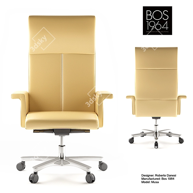 Elegant Swivel Chairs with Latest Technology 3D model image 1