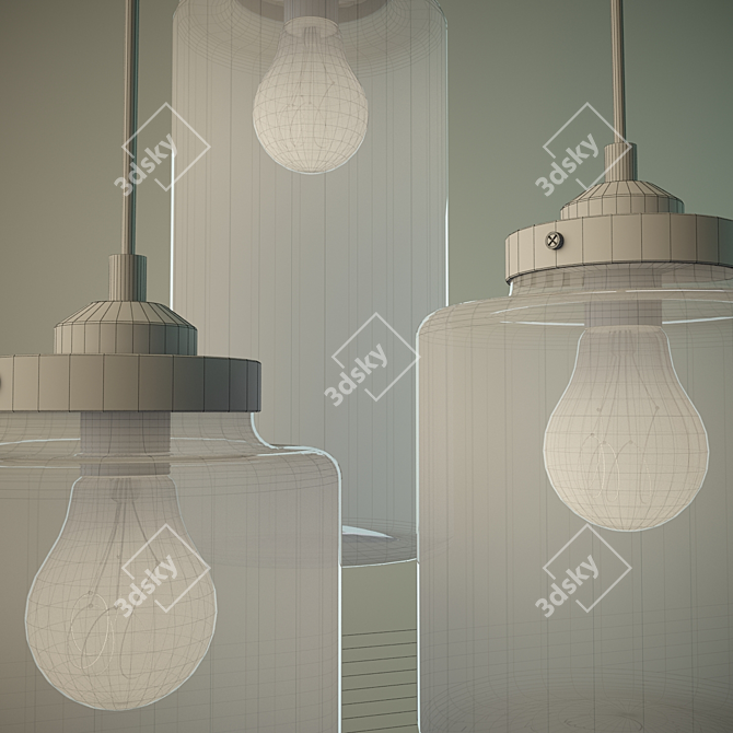 Artisanal 3D Chandelier: Photorealistic & Detailed 3D model image 3