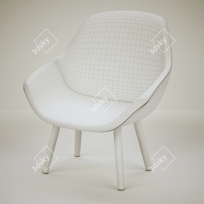 Modern Hay AAL92 Lounge Chair 3D model image 2